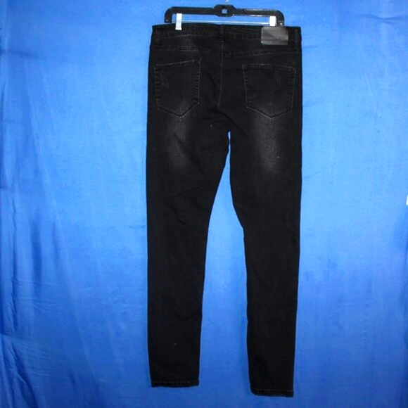 Rue21 Premium Paint Splatter Distressed Jeans Black 34x34 - Picture 2 of 11